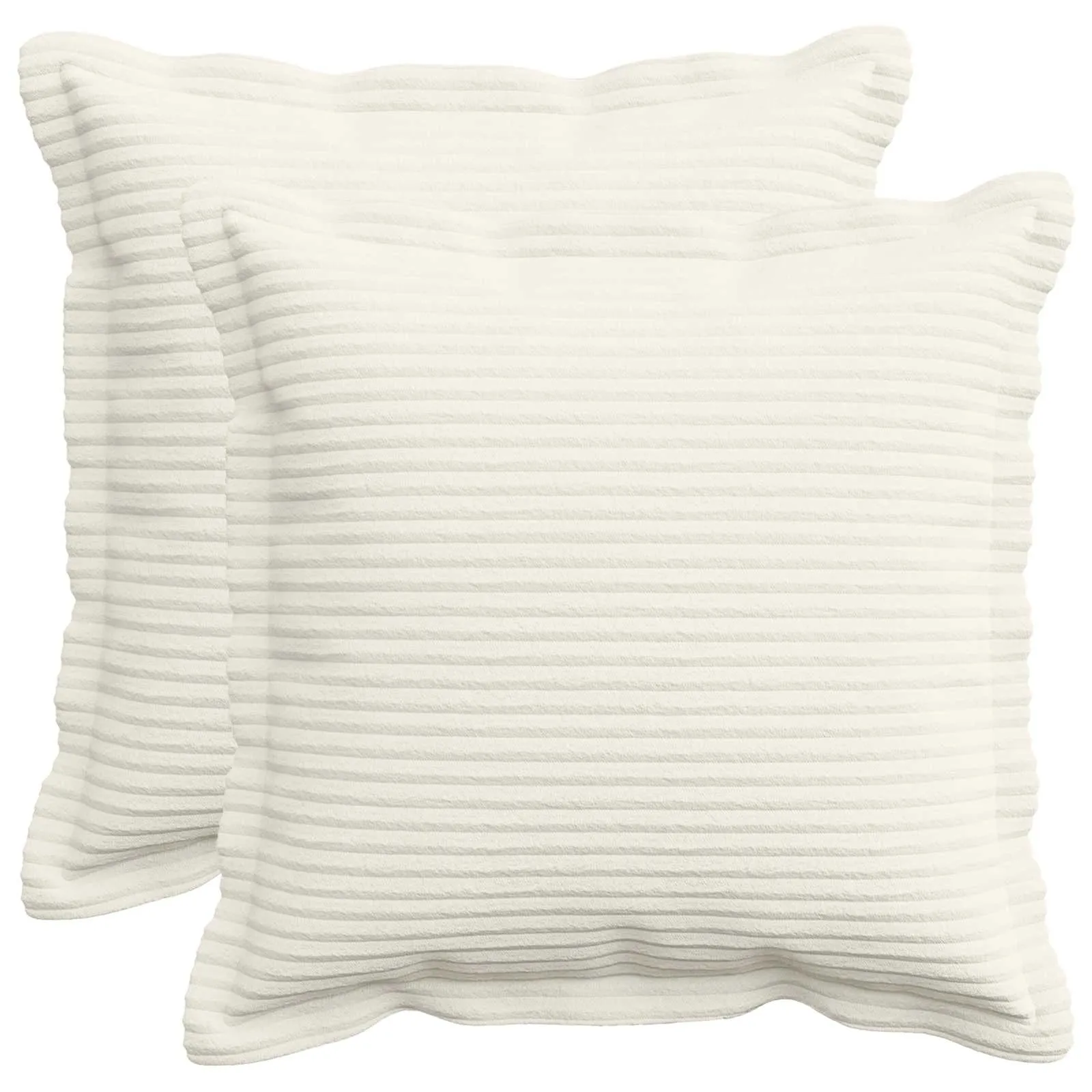 vidaxl presvlaka za jastuk 2 kom. houten krem 45 x 45 cm kord - slika 1