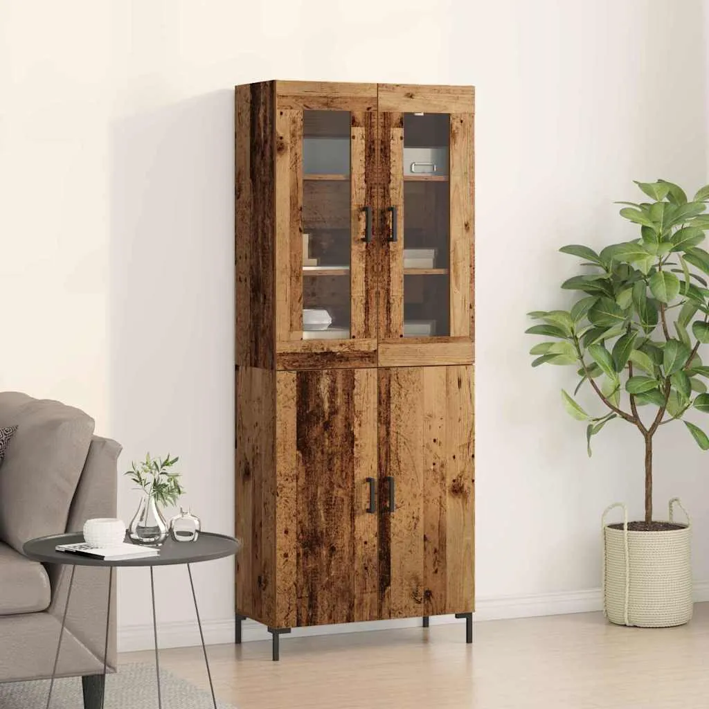 vidaXL Highboard 2 kom. Staro drvo 69,5 x 34 x 180 cm - Venlo