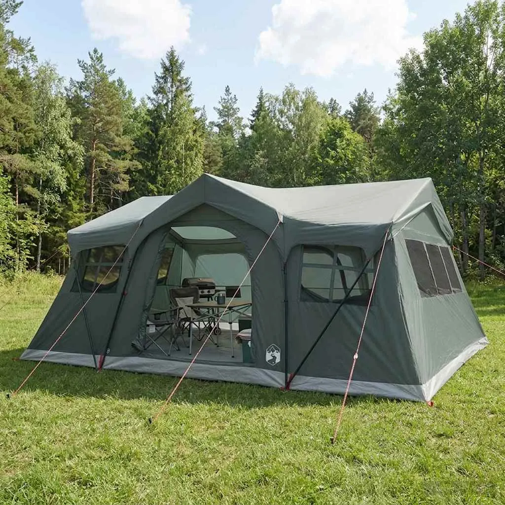 vidaxl obiteljski šator 487 x 340 x 216 cm maslinasto zelena - slika 1