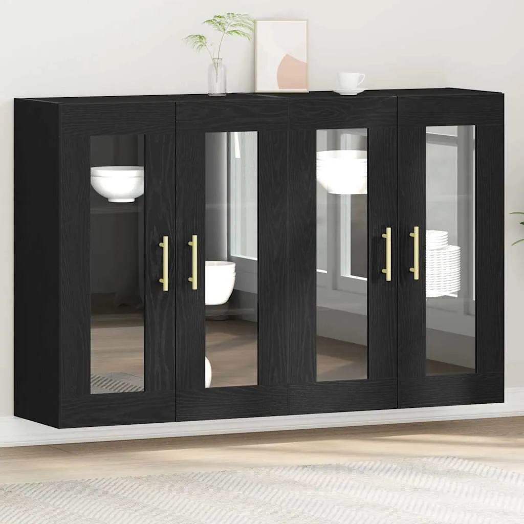 vidaXL Zidni ormari 2 kom. Crni hrast 69,5 x 34 x 90 cm - Venlo