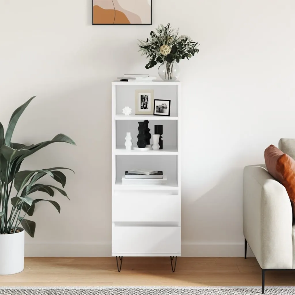 vidaXL Visoka komoda bijela 40 x 36 x 110 cm od konstruiranog drva - Venlo