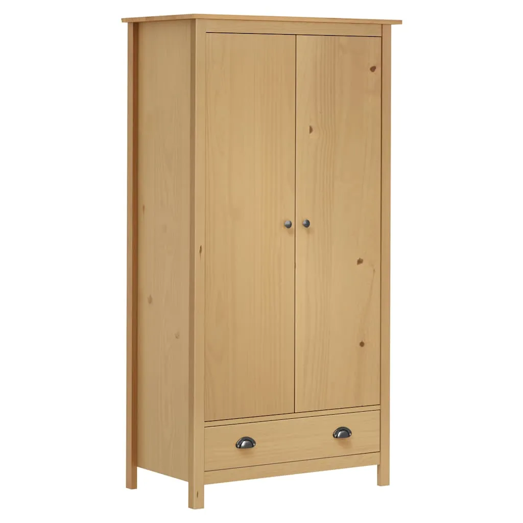 vidaXL Dvokrilni ormar Hill 89 x 50 x 170 cm od masivne borovine - Venlo