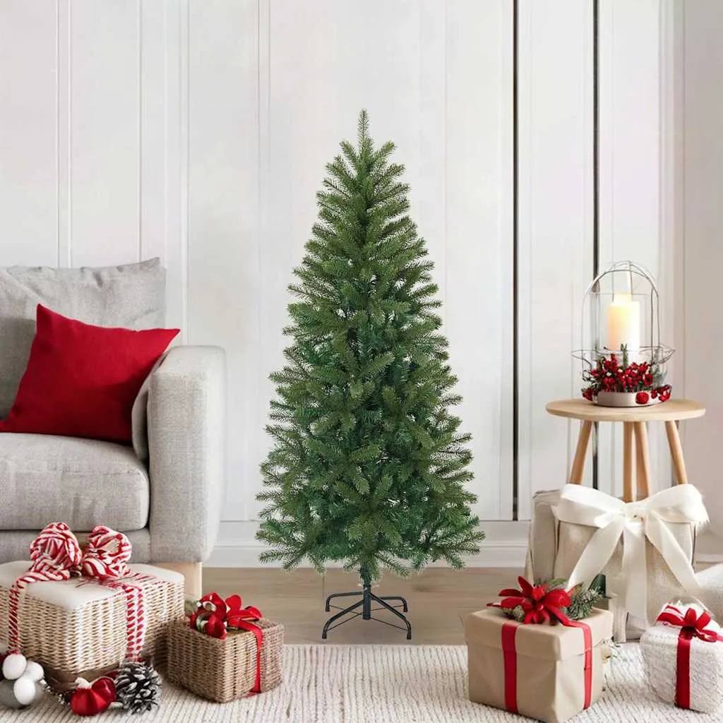 vidaxl umjetno božićno drvce zelena 120 cm pvc, pe i čelik - slika 1