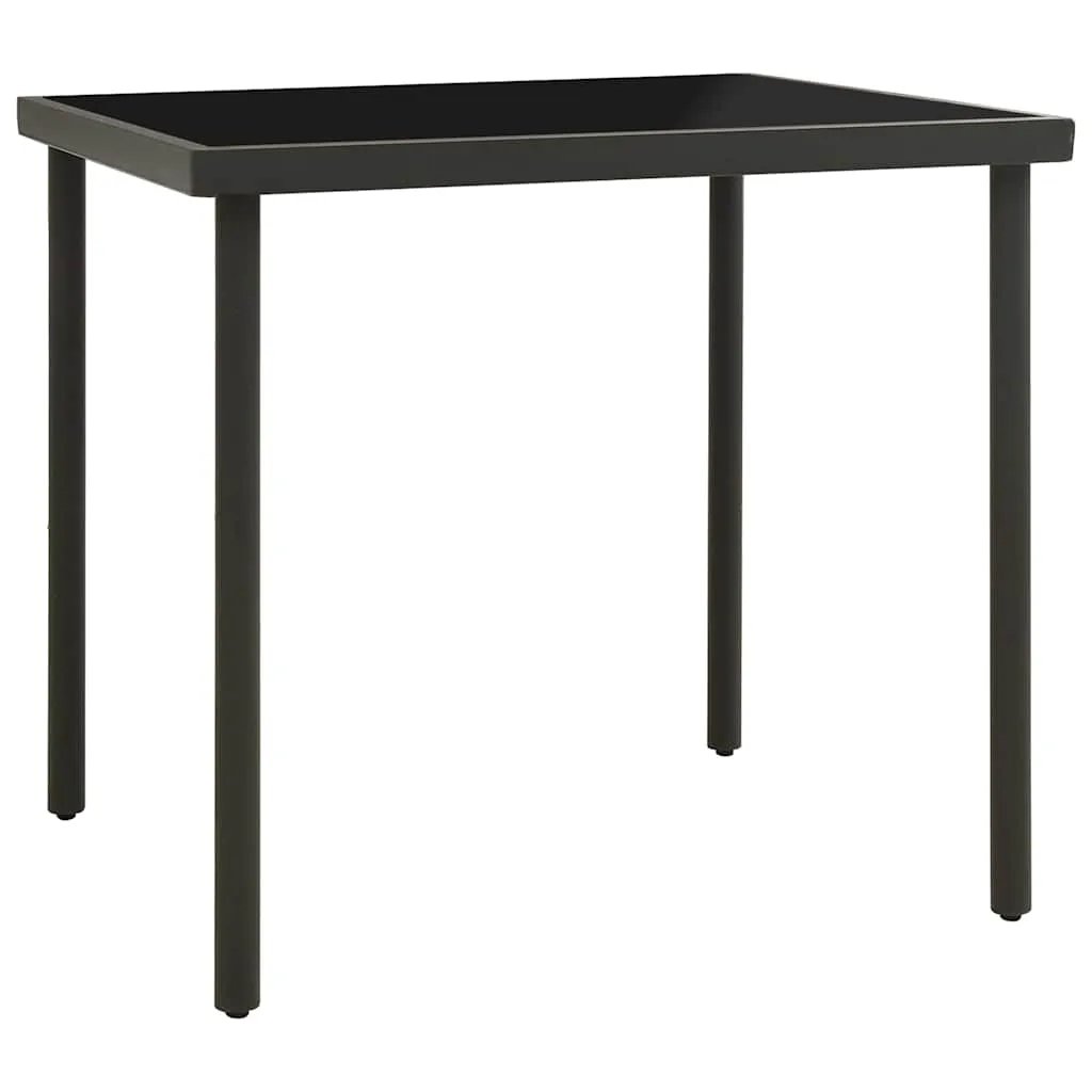 vidaXL Vrtni blagovaonski stol antracit 80 x 80 x 72 cm staklo i čelik - Venlo