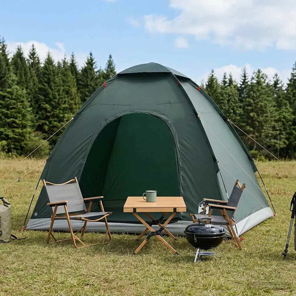 vidaxl kamping šator 2-osobni maslinasto zelena - slika 1