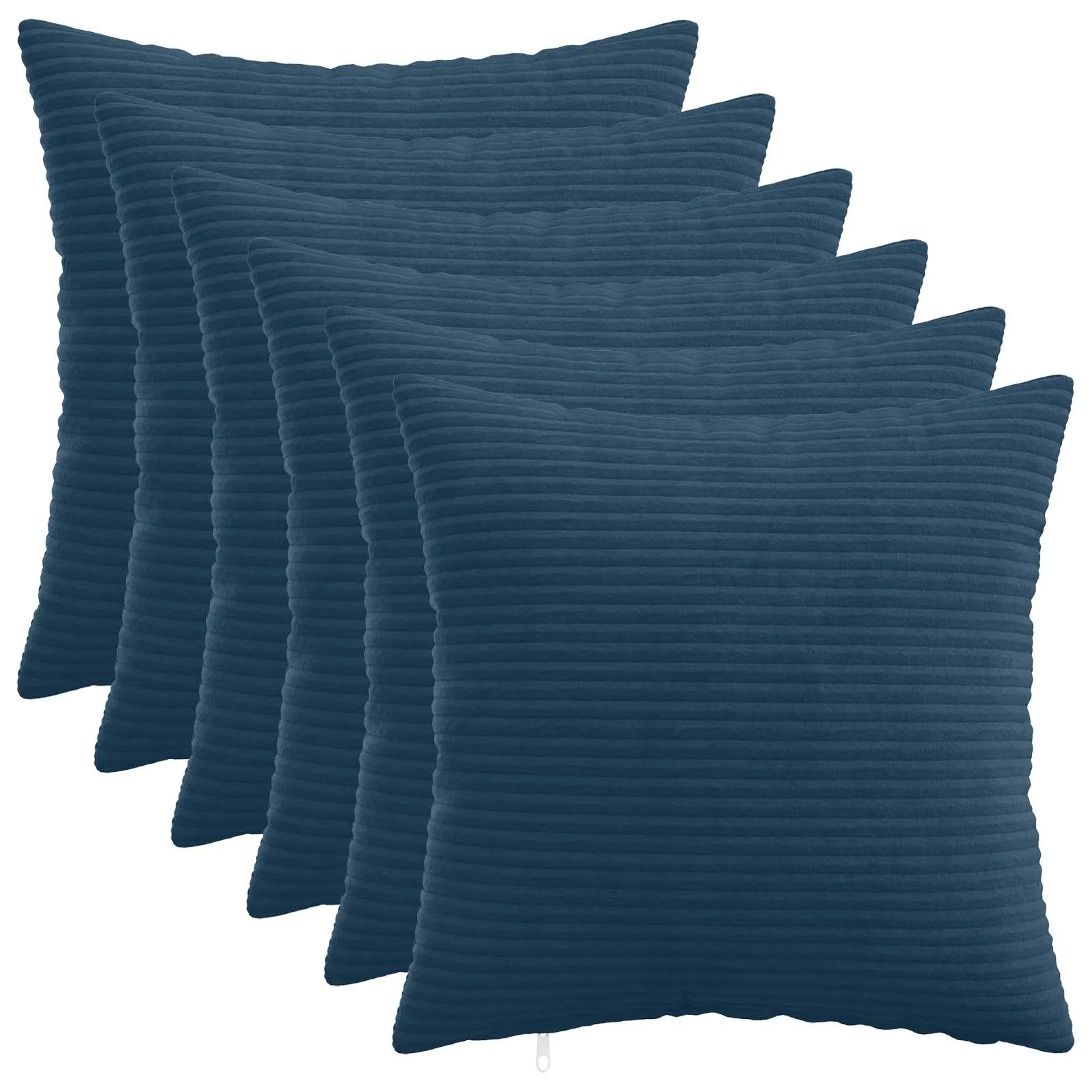 vidaxl presvlaka za jastuk 6 pcs heerlen mornarsko plava 35 x 35 cm - slika 1