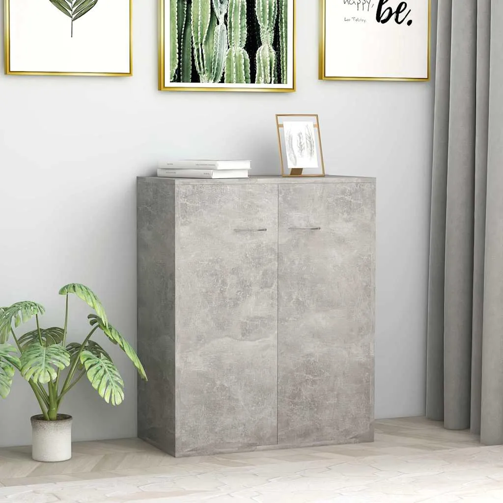 vidaXL Komoda siva boja betona 60 x 30 x 75 cm od konstruiranog drva - Venlo