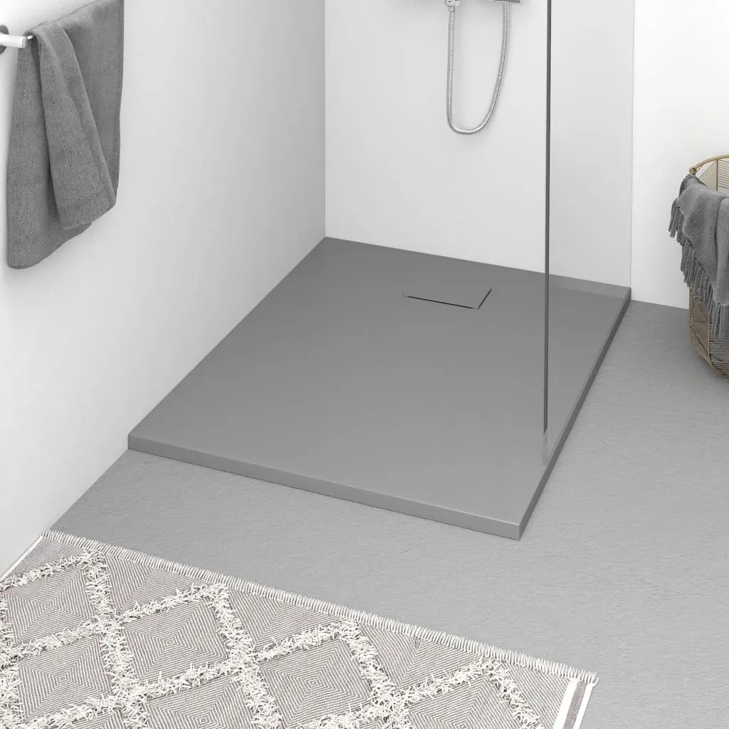 vidaXL Kada za tuš SMC siva 100 x 80 cm - Venlo