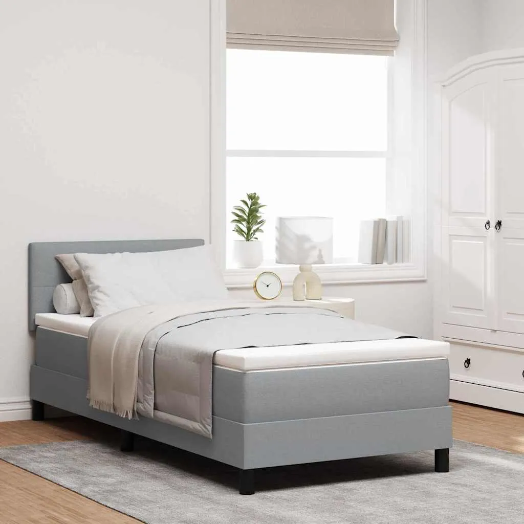 vidaXL Krevet s opruga kutije Svijetlo siva 80 x 200 cm tkanina - Venlo