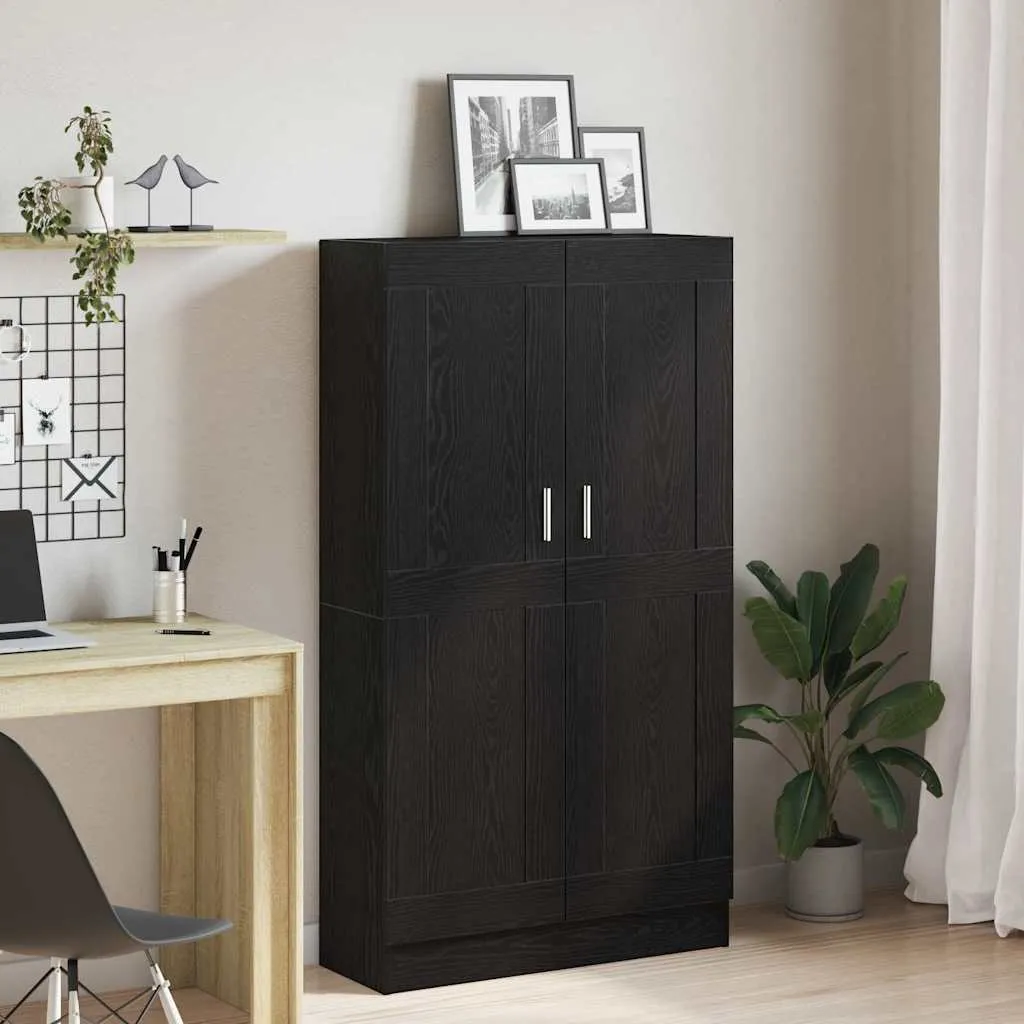 vidaXL Ormarić za knjige 3 razina 82,5 x 30,5 x 150 cm Crni hrast - Venlo