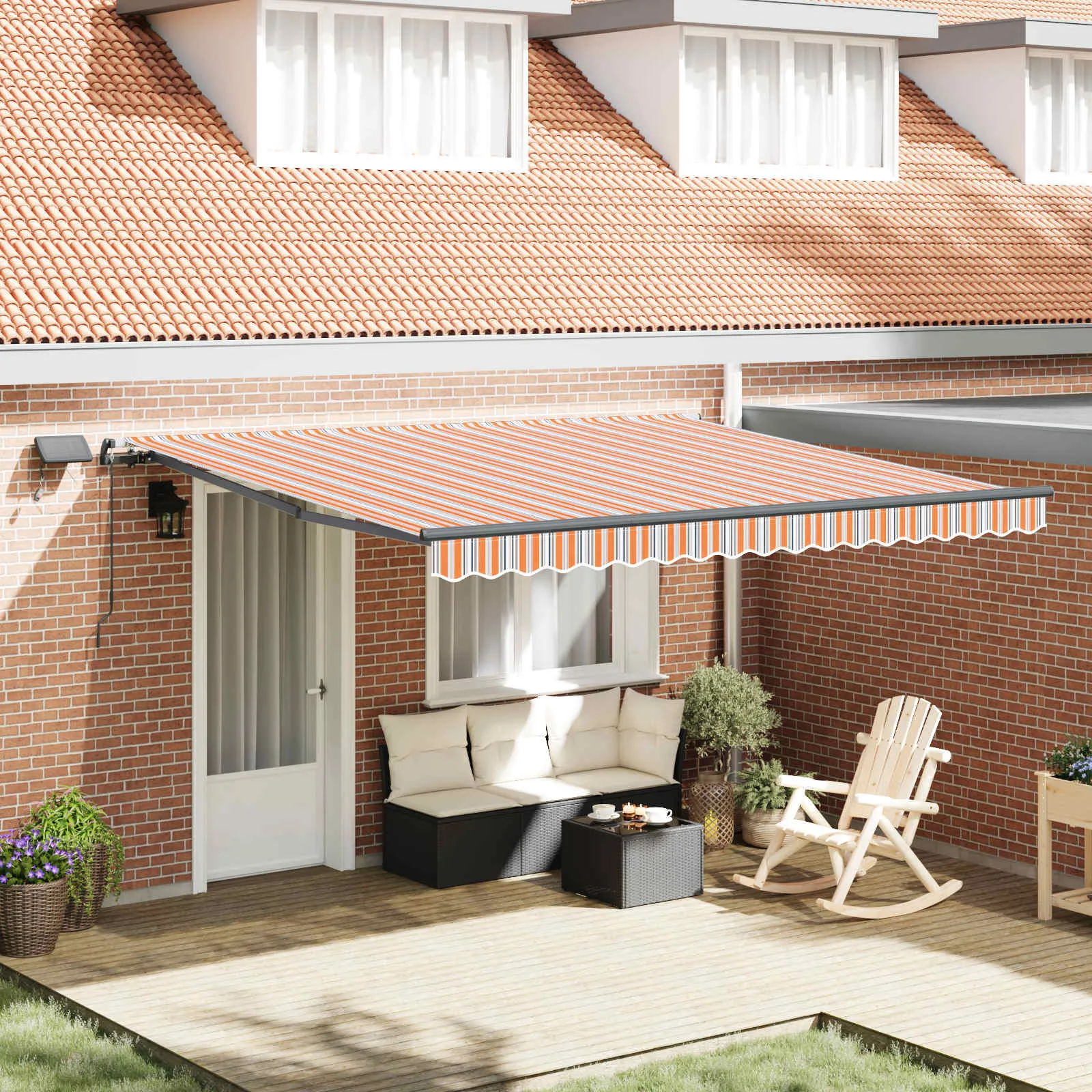 vidaXL Povlačivi tende Šareni 400 × 300 cm Tkanina i Aluminij - Venlo
