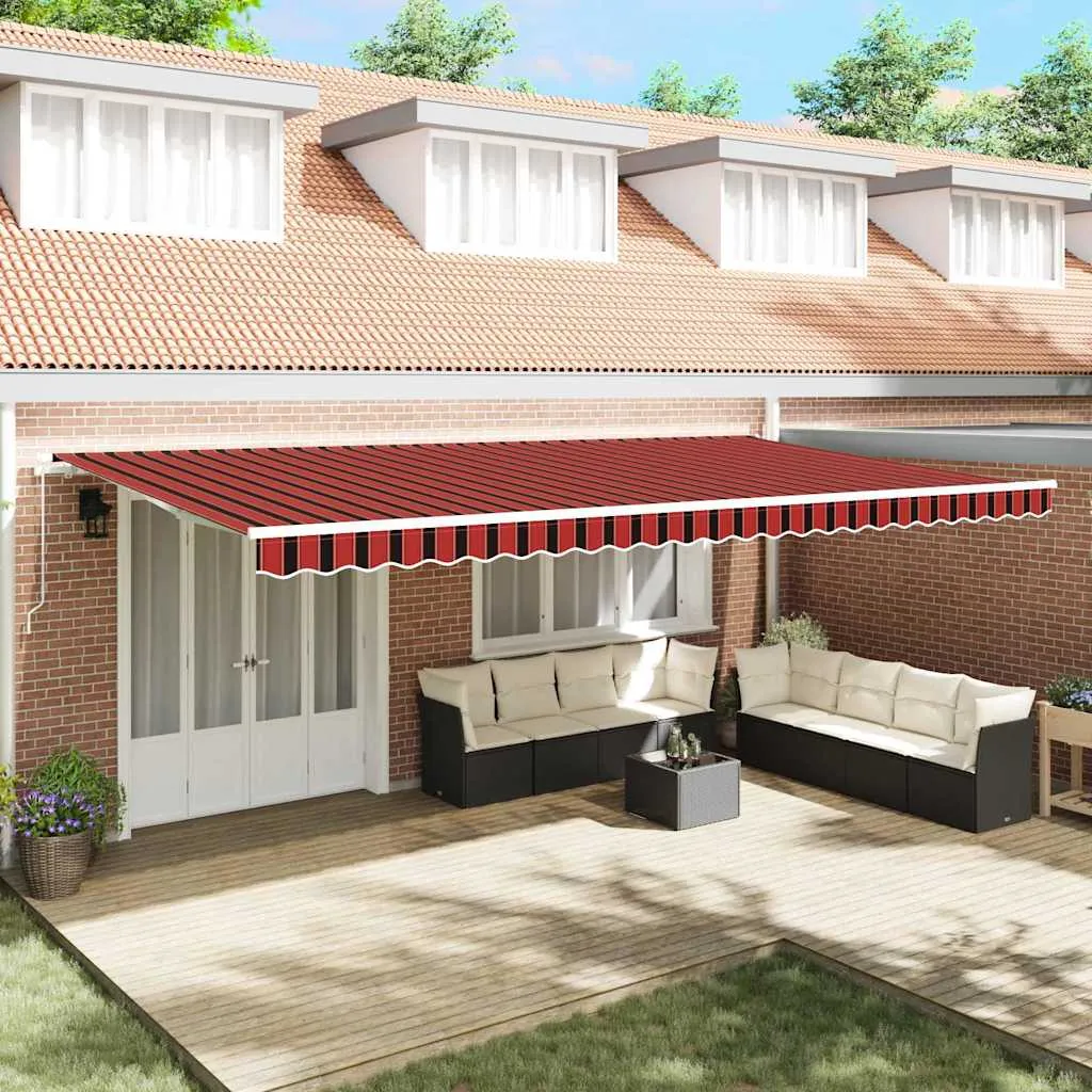vidaXL Povlačivi tende Narančasta i smeđa 600 × 300 cm - Venlo