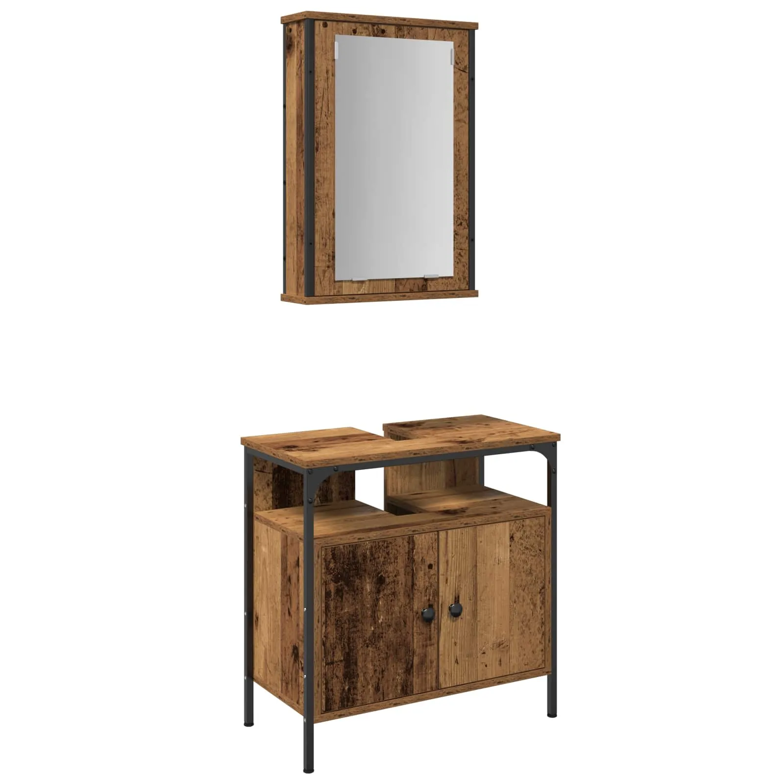 vidaXL Set namještaja za kupaonicu 2 kom. Smeđa 60 x 30 x 60 cm - Venlo