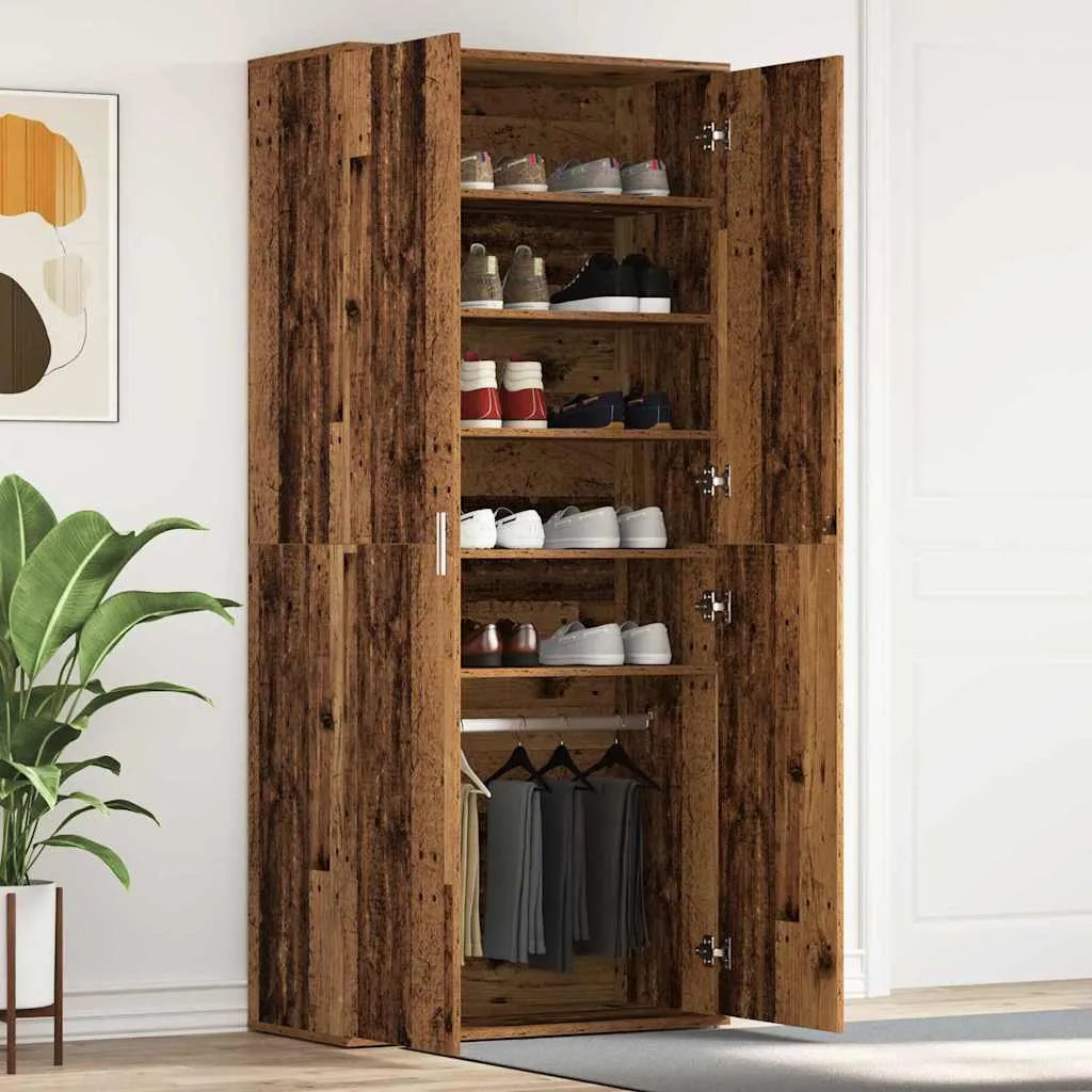 vidaXL Ormar za cipele 80 x 39 x 178 cm Konstruirano drvo Staro drvo - Venlo