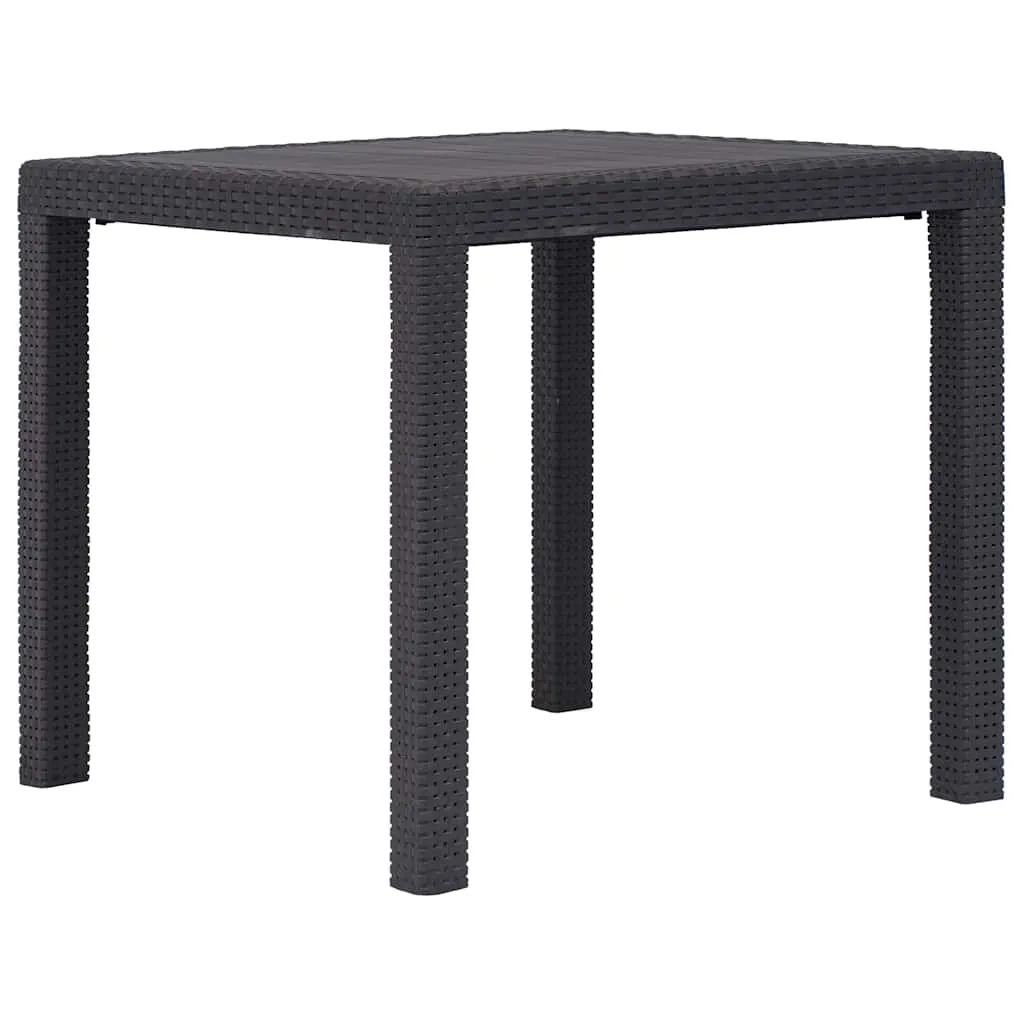 vidaXL Vrtni stol smeđi 79 x 79 x 72 cm plastika s izgledom ratana - Venlo