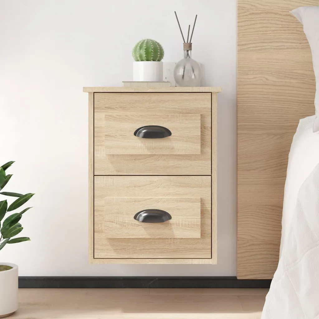 vidaXL Zidni noćni ormarići 2 kom boja hrasta sonome 41,5 x 36 x 53 cm - Venlo