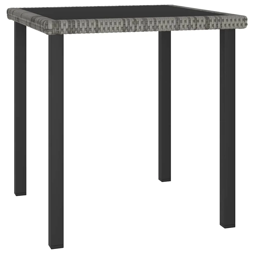 vidaXL Vrtni blagovaonski stol sivi 70 x 70 x 73 cm od poliratana - Venlo