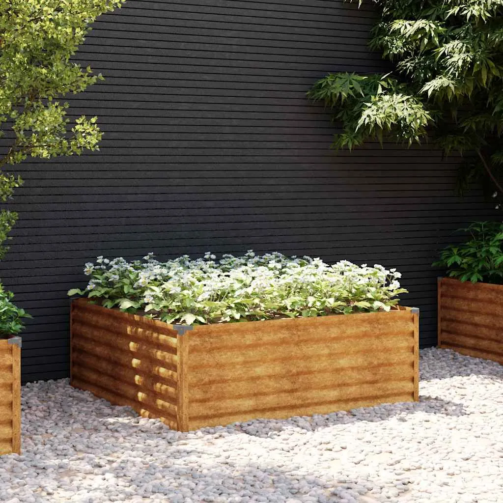 vidaXL Povišena vrtna gredica 100 x 100 x 36 cm od čelika COR-TEN - Venlo