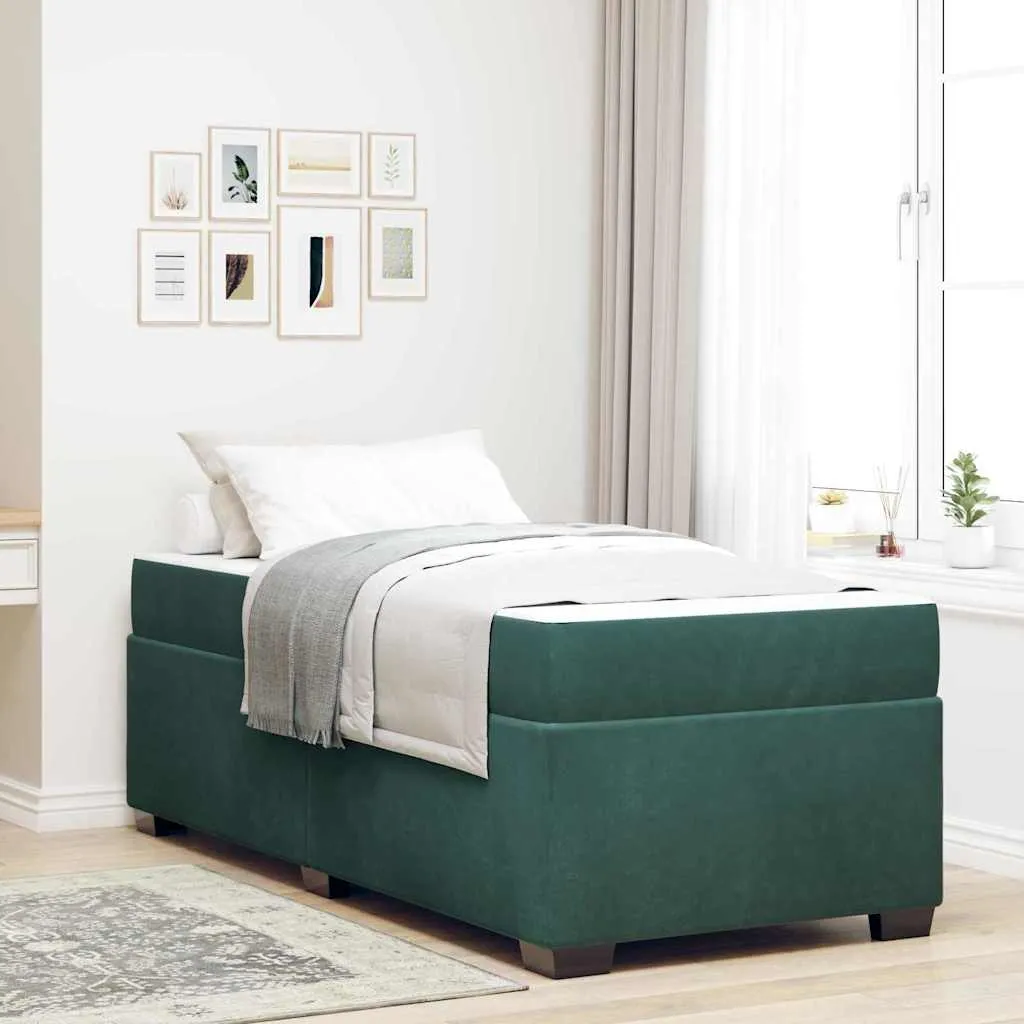 vidaXL Krevetna konstrukcija Tamnozelena 80 x 200 cm tkanina - Venlo