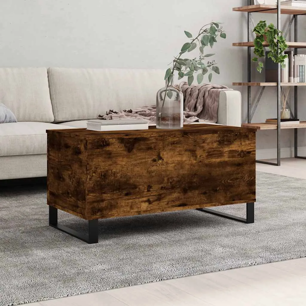 vidaXL Stolić za kavu boja hrasta 90 x 44,5 x 45 cm konstruirano drvo - Venlo