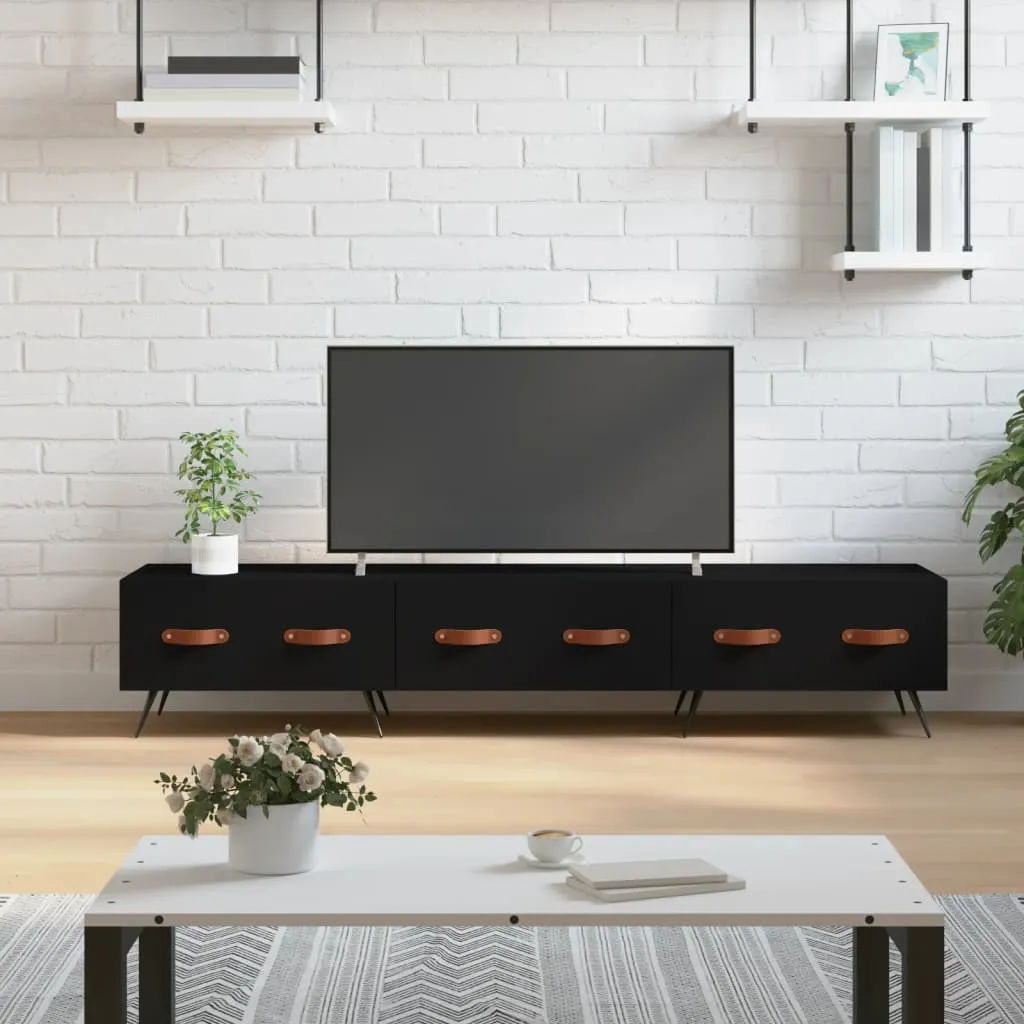 vidaXL TV ormarić crni 150 x 36 x 30 cm od konstruiranog drva - Venlo