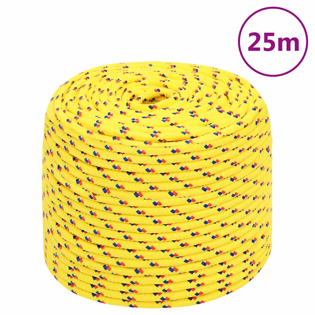 vidaxl brodski konop žuti 8 mm 25 m od polipropilena - slika 1