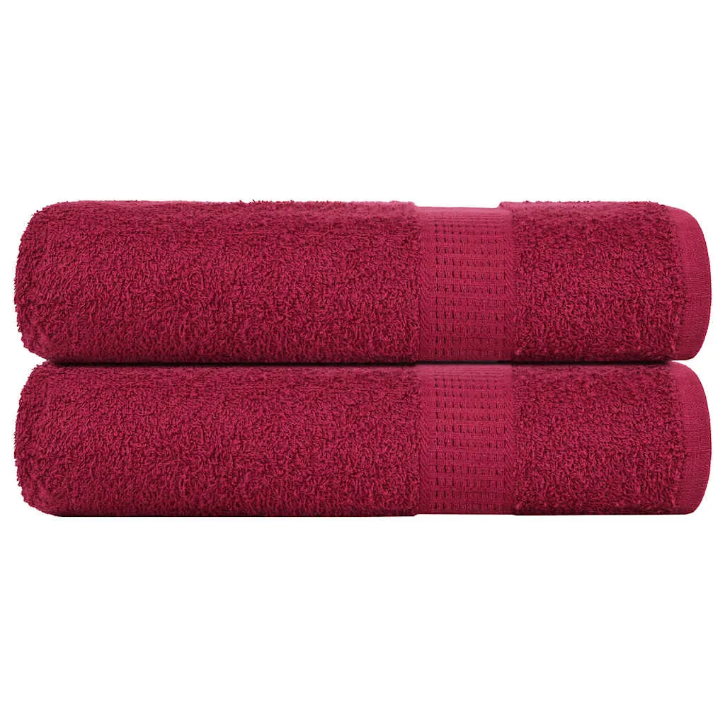 vidaxl ručnici za kupanje frogn 2 kom bordo 100x150 cm 360 g/m² - slika 1