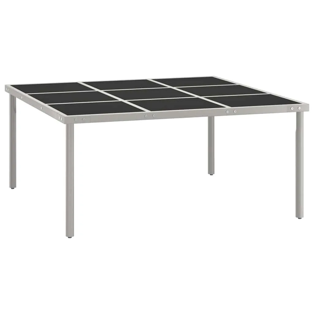 vidaXL Vrtni blagovaonski stol 170 x 170 x 74,5 cm od stakla i čelika - Venlo