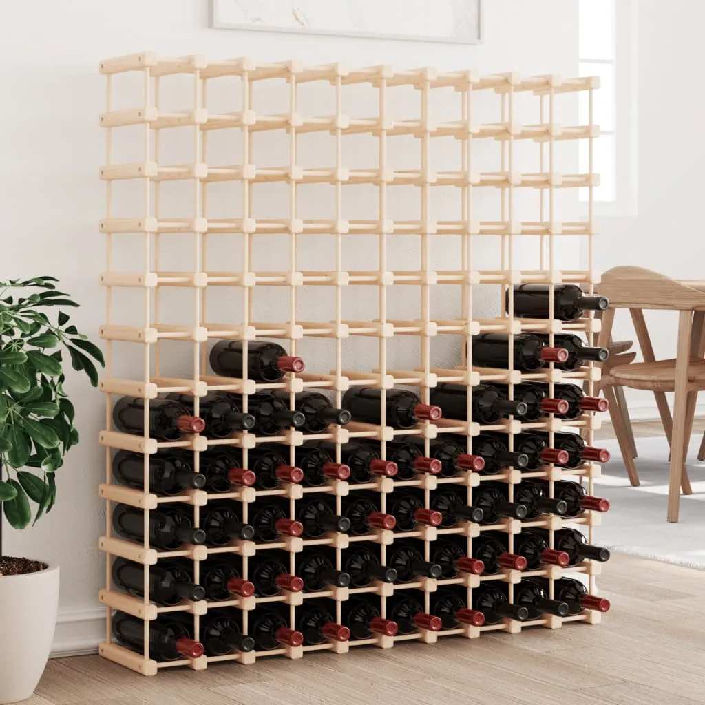 vidaXL Stalak za vino za 120 boca 112,5x23x123,5 cm masivna borovina - Venlo