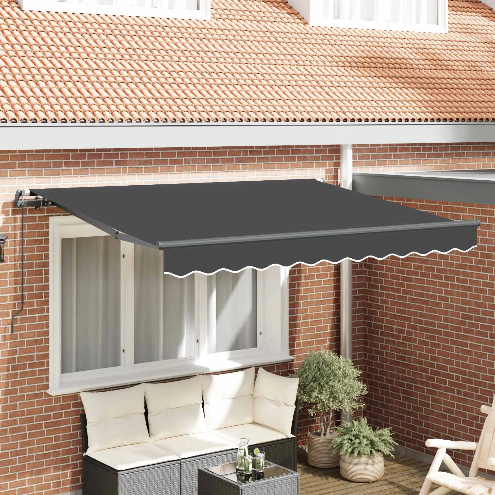 vidaXL Povlačivi tende Antracit 300 x 200 cm tkanina - Venlo