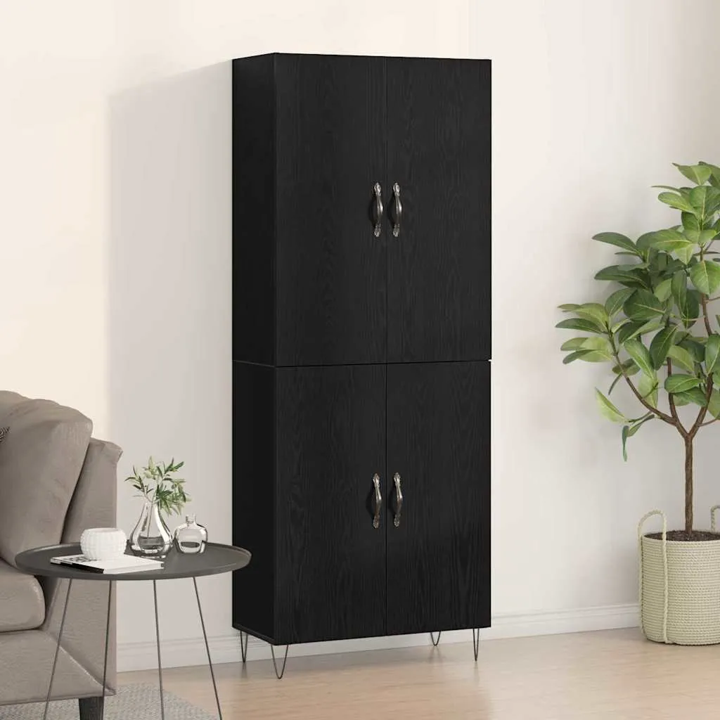vidaXL Highboard 2 kom. Crni hrast 69,5 x 34 x 180 cm - Venlo