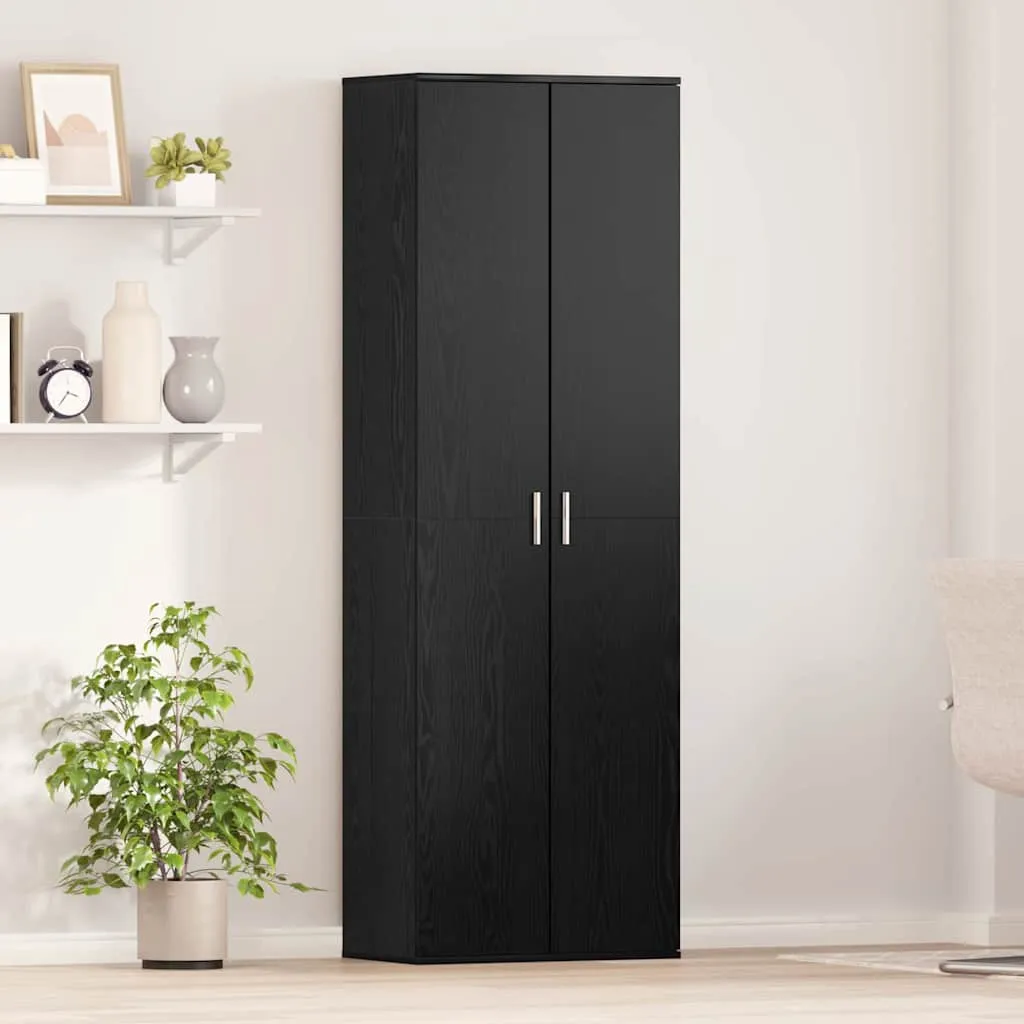 vidaXL Visoka komoda 60 x 35 x 180 cm Konstruirano drvo Crni hrast - Venlo