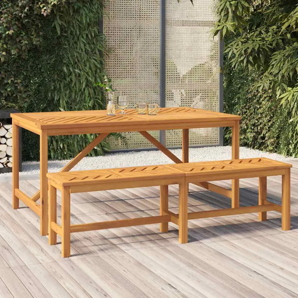vidaXL Vrtni blagovaonski stol 150 x 90 x 74 cm masivno bagremovo drvo - Venlo