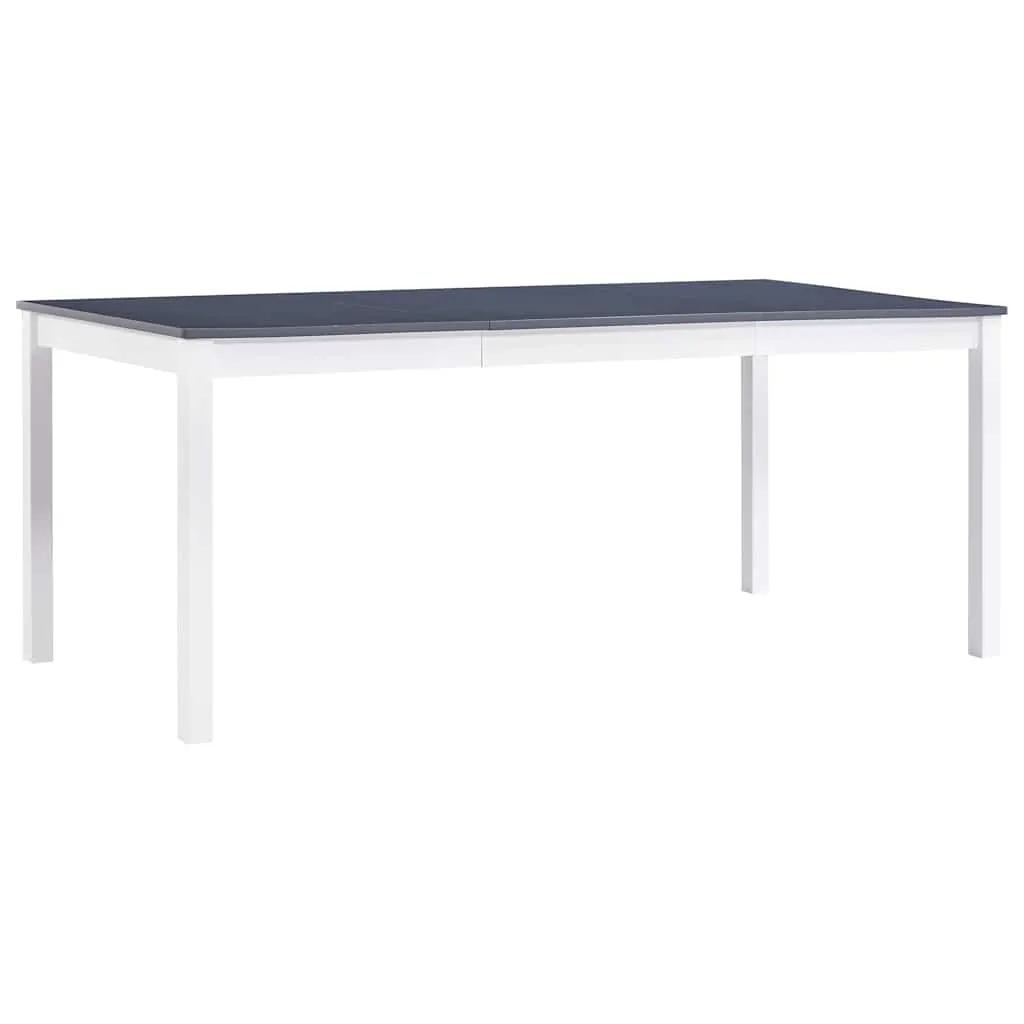 vidaXL Blagavaonski stol bijelo-sivi 180 x 90 x 73 cm od borovine - Venlo