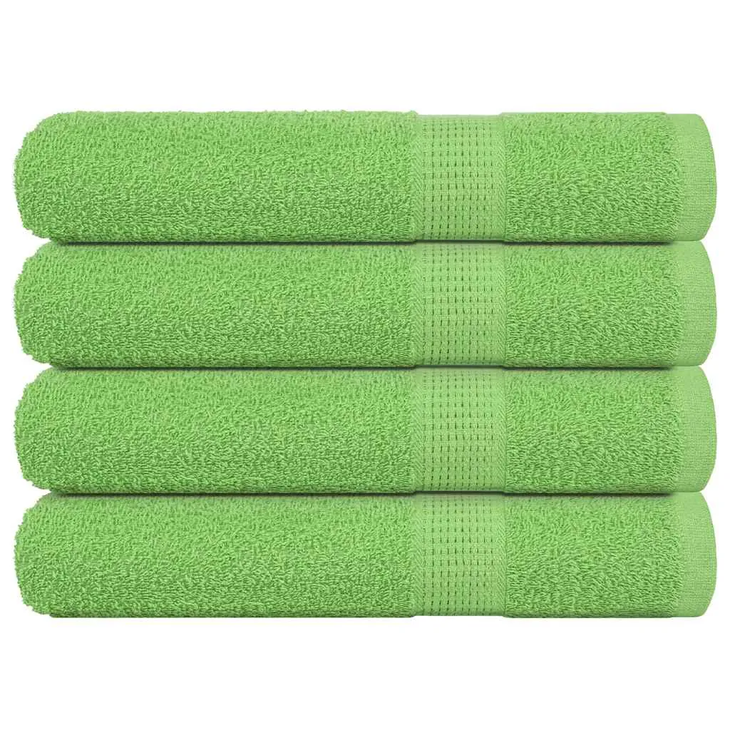 vidaxl ručnici za saunu frogn 4 kom jabukasto zelene 80x200 cm 360 g/m² - slika 1