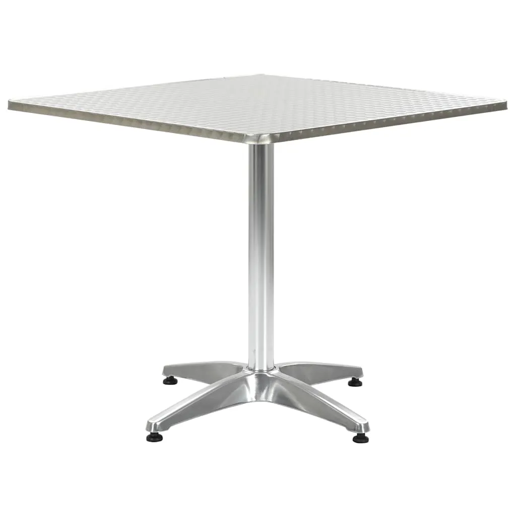 vidaXL Vrtni stol srebrni 80 x 80 x 70 cm aluminijski - Venlo