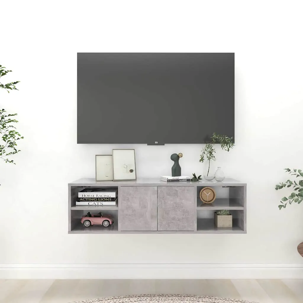 vidaXL Zidna polica boja betona 102 x 30 x 29 cm konstruirano drvo - Venlo