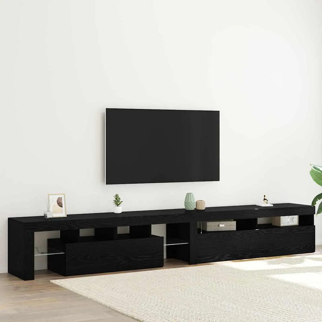 vidaXL TV ormar 2 kom. Crni hrast Konstruirano drvo - Venlo