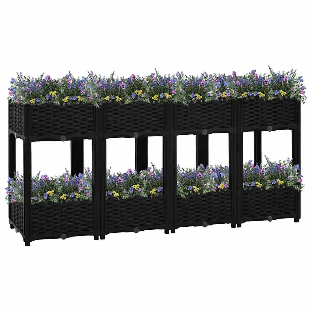 vidaXL Povišena gredica 160 x 40 x 71 cm od polipropilena - Venlo