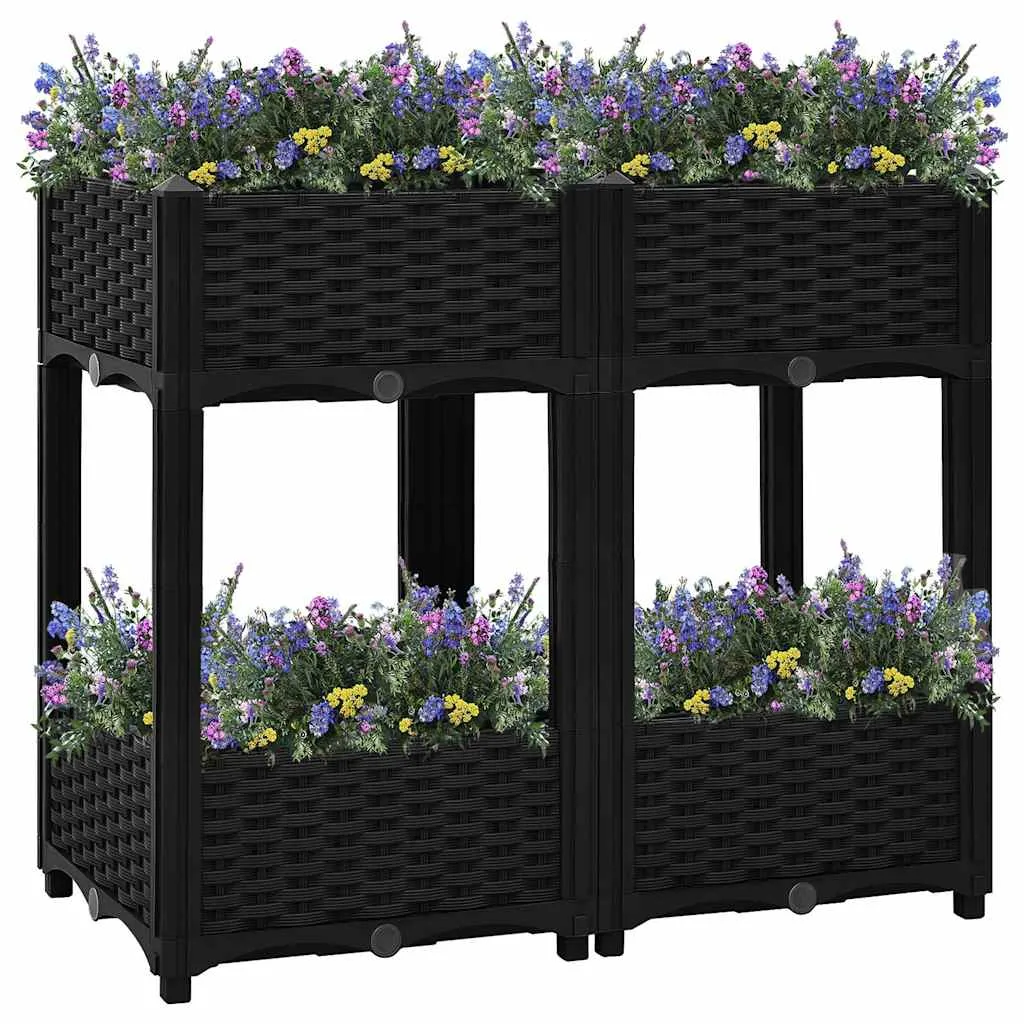 vidaXL Povišena gredica 80 x 40 x 71 cm od polipropilena - Venlo