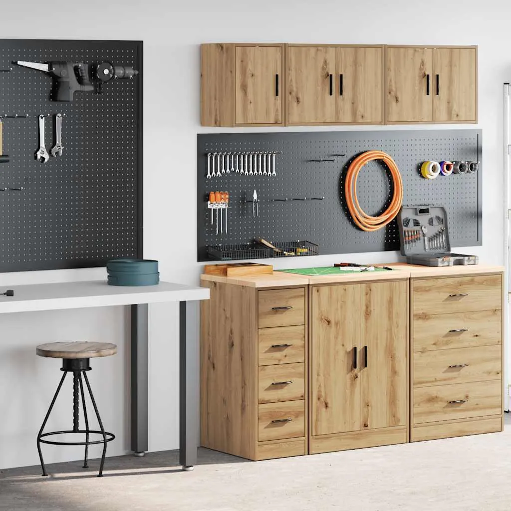 vidaxl garažni ormarići 2 kom boja hrasta artisan konstruirano drvo - slika 1