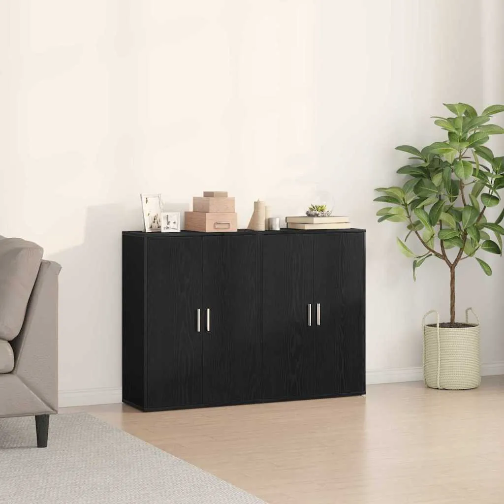 vidaXL Kreveta 2 kom. Crni hrast 60 x 31 x 84 cm Konstruirano drvo - Venlo