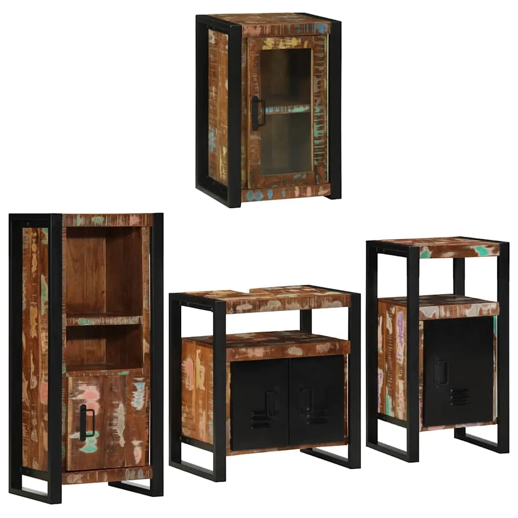 vidaXL Set namještaja za kupaonicu 4 kom. Šareni 55 x 35 x 60 cm - Venlo