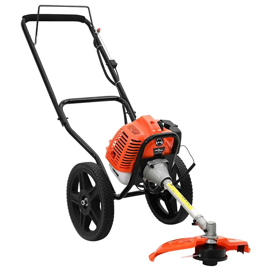 vidaxl trimer s kotačima narančaste boje 52 cc 1,45 kw - slika 1