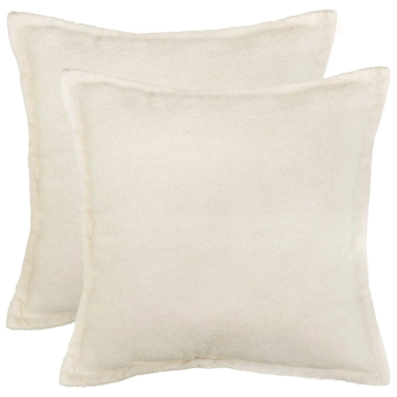 vidaxl presvlaka za jastuk 2 pcs houten krem 80 x 80 cm bouclé - slika 1
