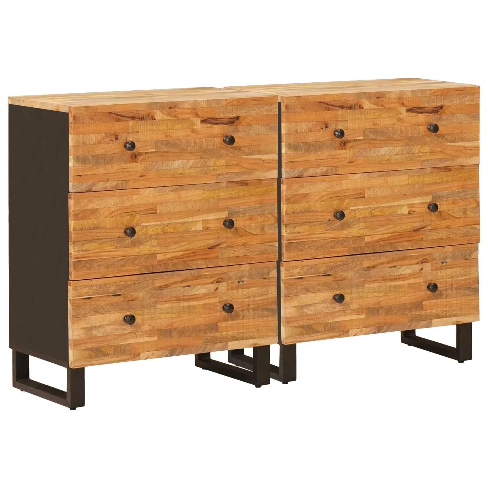 vidaXL Kreveta 2 kom. 60 x 33 x 75 cm Čvrsto drvo manga Smeđa - Venlo