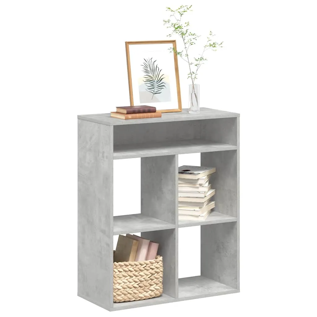 vidaxl ormarić za knjige boja betona 66x31x80 cm konstruirano drvo - slika 1