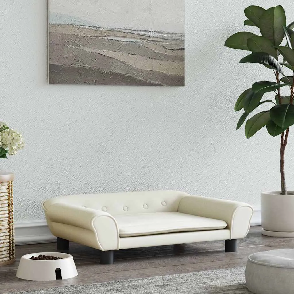 vidaXL Krevet za pse krem 70 x 48 x 22 cm baršunasti - Venlo