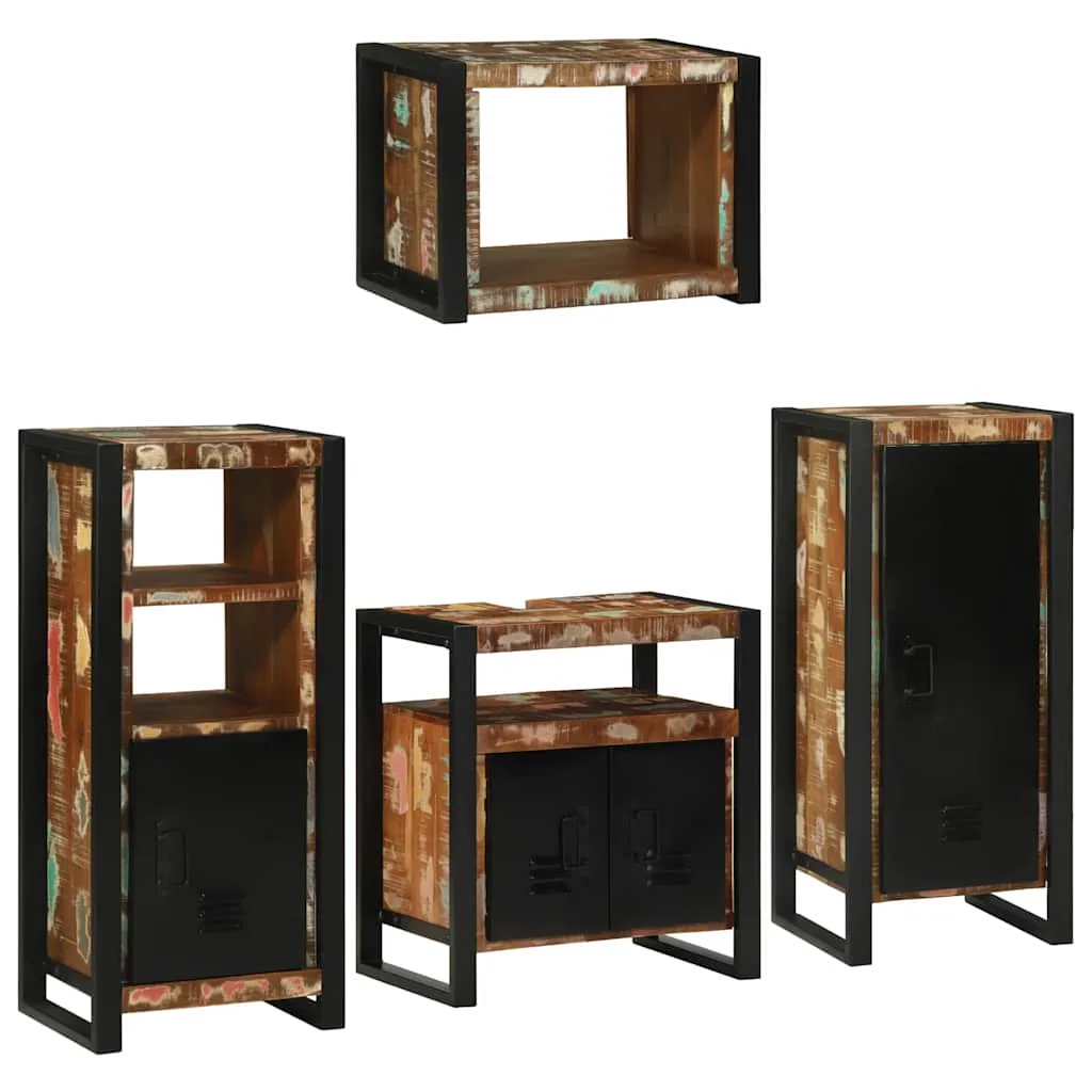 vidaXL Set namještaja za kupaonicu 4 kom. Šareni 55 x 35 x 60 cm - Venlo