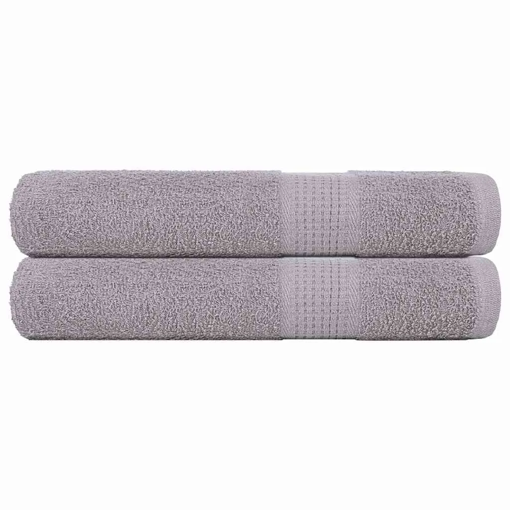 vidaxl ručnici za saunu frogn 2 kom sivi 80x200 cm 360 g/m² - slika 1